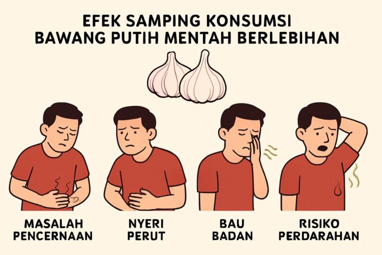 Efek Samping Konsumsi Bawang Putih Mentah Berlebihan